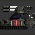 Turret Turntable Railgun Sci-fi Tower Defense Game Tower Defense Sci-fi Turret Game Turret Game Battery 3d model