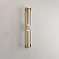 Minimalist Modern Golden Wall Lamp With Sleek Linear Metal Decorative Design