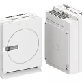 White Modern Household Electrical Appliances With Control Panel And Ventilation Holes