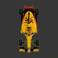 Yellow BARNI Racing Car With Number 21 Streamlined Design And Black Tires