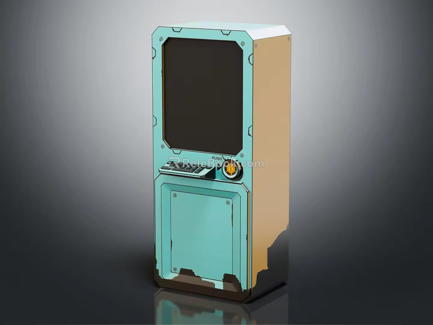 modern file machine public file machine 3d model
