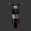 Stylish Black Red Motorcycle With Sporty Seat Rear Rack And Wheels