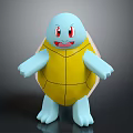Cartoon Turtle Character With Blue Body Yellow Shell Red Eyes And Stand Pose