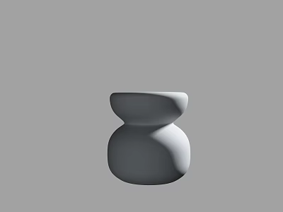Minimalist White Ornament Decor Set With Smooth Curved Shape For Home Decoration 3d model