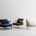 Nordic Single Sofa 3d model