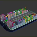 Hovercraft Model With Large Fans Deck Structure And Equipment Details