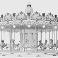 European-style carousel 3d model