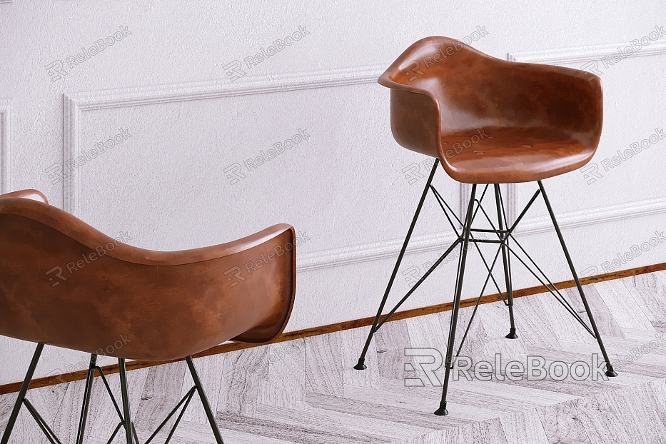 Modern Bar Chair Leather Casual Chair model