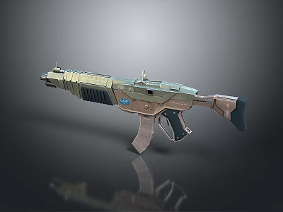 rifle semi-automatic rifle combat rifle battle rifle carbine war rifle attack rifle 3d model