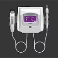 Alma White Medical Device Featuring Purple Screen And Two Connected Probes