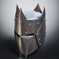 Spiked Metal Warrior Helmet With Riveted Design And Armor Style 3d model