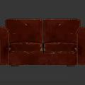 Modern Red Leather Two Seater Sofa For Sleek Living Room Interior