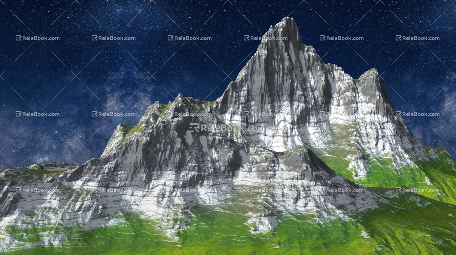 Modern Mountain Park Landscape Mountains Snow Mountain Alpine Mountain Mountain Mountain Mountain View Scenic Spot Snow Mountain Mountain Mountain Mountain Landscape model