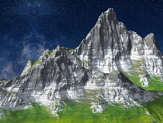 Modern Mountain Park Landscape Mountains Snow Mountain Alpine Mountain View Scenic Spot Snow Mountain Landscape 3d model