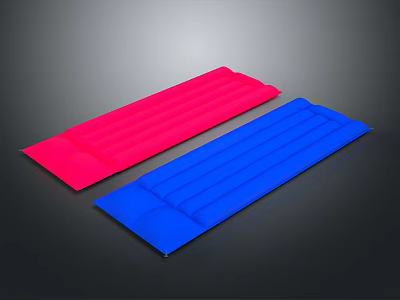 Long Red And Blue Inflatable Play Mats For Kids Outdoor Playground Activities 3d model