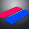 Long Red And Blue Inflatable Play Mats For Kids Outdoor Playground Activities