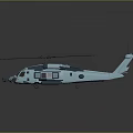 Blue 3D Rendered Helicopter With Large Rotors And Transparent Cockpit Design