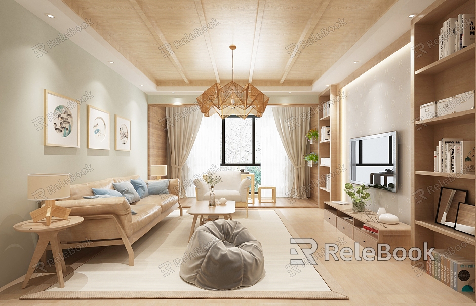 Japanese Living Room Home model