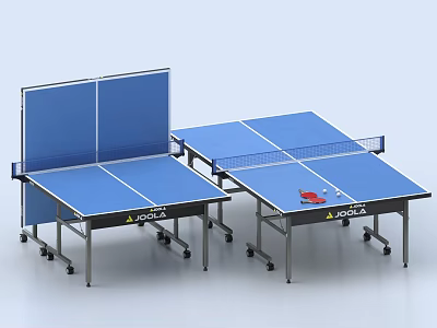 Blue JOOLA Table Tennis Table With Wheels And Sturdy Frame For Sports Equipment 3d model