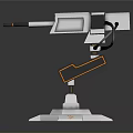 Turret Turntable Railgun Sci-fi Tower Defense Game Tower Defense Sci-fi Turret Game Turret Game Battery 3d model