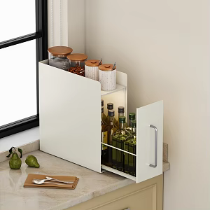 Kitchen seasoning bottle storage rack 3d model