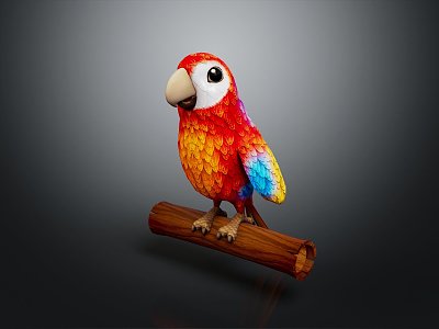 Modern parrot Xuinfeng parrot budgerigar monk parrot Shang parrot 3d model