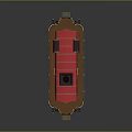 Vintage Train Carriage With Red Roof Brown Body Yellow Windows Golden Railings And Ladder