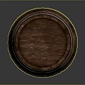 Vintage Wooden Barrel With Rustic Metal Hoops And Brown Wood Finish