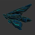 Futuristic Sleek Spaceship With Metallic Finish And Blue Accents For Space Exploration