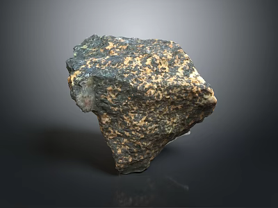 Natural Stone Material With Rough Surface And Multicolored Texture For Decorative Use 3d model