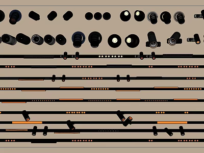 Track Spotlight Downlight Linear Light Embedded Downlight Magnetic Spotlight 3d model