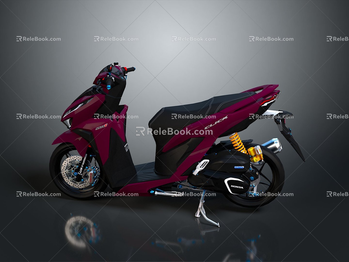 Motorcycle Two-wheeled Motorcycle Cross-country Motorcycle Road Race Motorcycle Motor Vehicle Transport 3d model