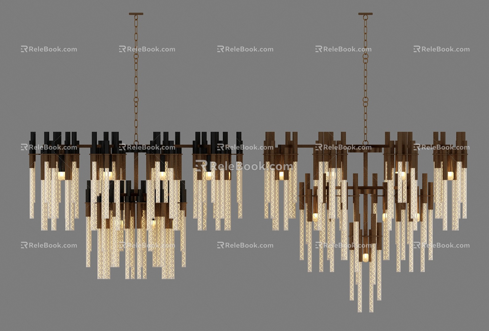 Metal chandelier 3d model