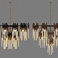 Metal chandelier 3d model