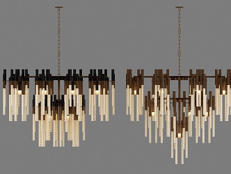 Metal chandelier 3d model