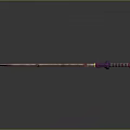 Colorful Fantasy Sword With Purple Pink Hilt Intricate Patterns And Glowing Yellow Accents