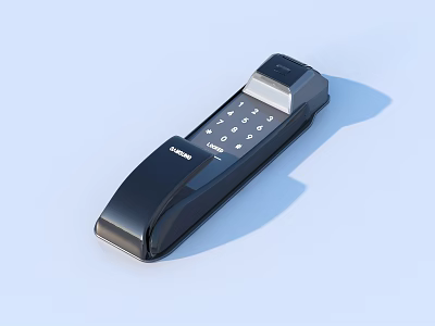 Siemens Classic Black Landline Telephone With Numeric Keypad And Desktop Design 3d model