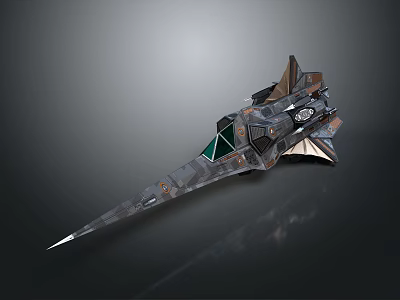 Futuristic Spacecraft Design For Advanced Interstellar Exploration And Cosmic Missions 3d model