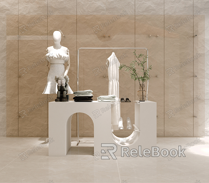 Modern display table clothing store running water table model