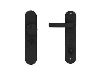 Black Modern Interior Door Handle Design With Sleek Finish And Contemporary Style 3d model
