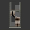 Modern Spiral Staircase With Glass Railing And Light Wood Steps In Interior Space