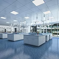 Modern Laboratory Physics Laboratory Tables and Chairs Laboratory Equipment Laboratory Research Room 3d model