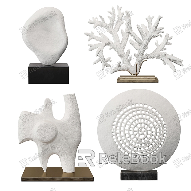 Modern sculpture ornaments coral shaped sculpture ornaments model