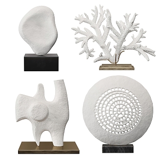 Modern sculpture ornaments coral shaped sculpture ornaments 3d model