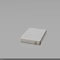 White Mattress With Striped Surface And Trimmed Edges For Comfortable Sleep