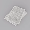 Stacked Newspapers With Printed Text On White Pages And Gray Background