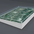 Commercial Terrain Display Equipment With Transparent Glass Cover And Detailed Geographical Models