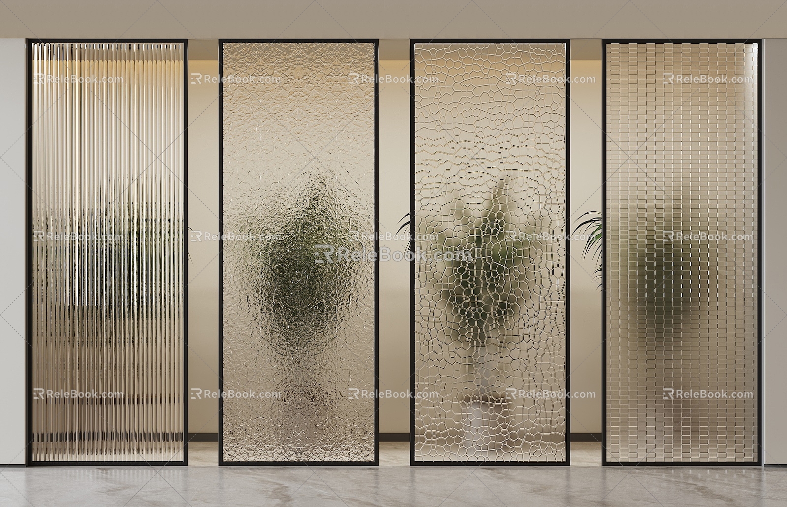 Changhong glass glass partition 3d model