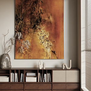 Zhao Wuji Decorative Painting Hotel Abstract Painting Oil Painting 3d model