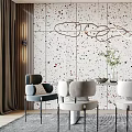 Modern Dining Table and Chair Combination 3d model